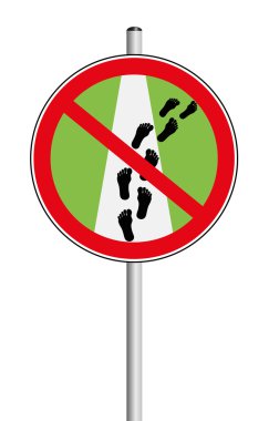 Yol trafik işaret üstünde kalmak