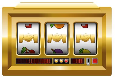 Altın el sıkışma Slot makinesidir