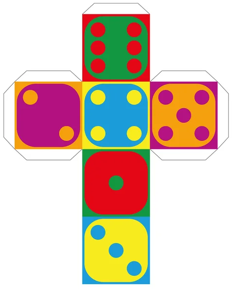 Разноцветный шестисторонний шаблон — стоковый вектор