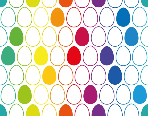 Easter Eggs fundo padrão sem costura — Vetor de Stock