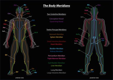 Meridian System Description Chart Black clipart