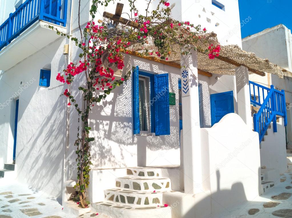 Traditional greek house on Mykonos island, Greece