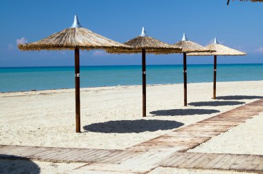 mükemmel tropikal plaj şemsiye