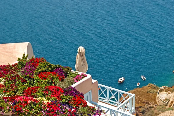 Arquitetura na ilha de Santorini, Grécia — Fotografia de Stock
