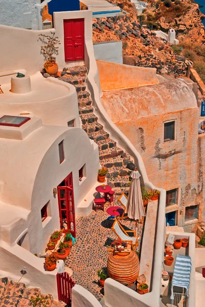 Αρχιτεκτονική στο νησί της Σαντορίνης, Ελλάδα — Φωτογραφία Αρχείου