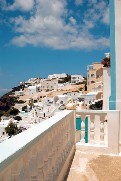 Tradiční architektura vesnici oia na ostrově santorini, gre — Stock fotografie