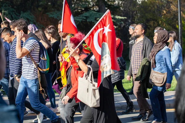 Ankara Türkiye Kasım 2019 Türk Halkı Saygı Göstermek Türkiye Cumhuriyeti — Stok fotoğraf