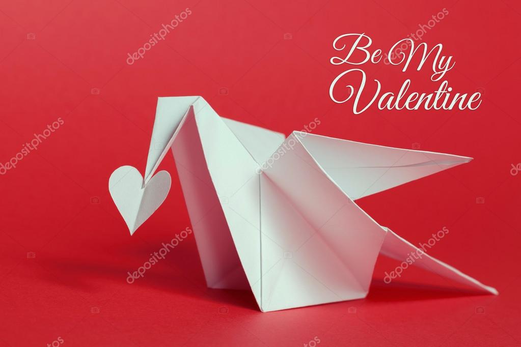 Origami Dia De San Valentin Fondo Del Día De San Valentín