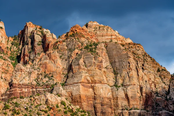 Színes hegycsúcs közelében Utah Zion Nemzeti Park. — Stock Fotó