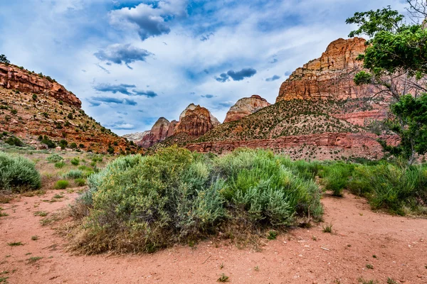 Colorful Peaks of Zion National Park, Utah. Stock Picture