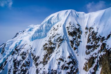 Güzel Rock, kar ve buz Denali Milli Parkı, Alaska.