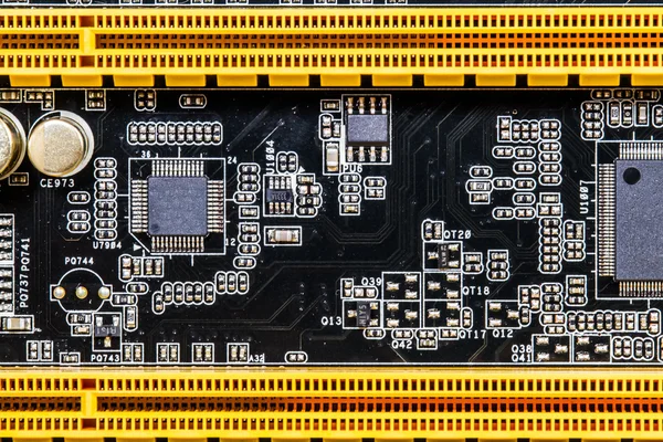 Placa de circuito impreso de ordenador . — Foto de Stock