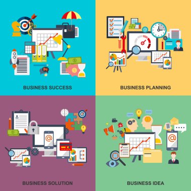 İş planlaması, iş başlangıç, İş analizi, iş stratejisi, analytics, yönetimi, kurumsal iş takım düz çizgi kavramı kümesi. Web Tasarım, pazarlama ve grafik tasarım.