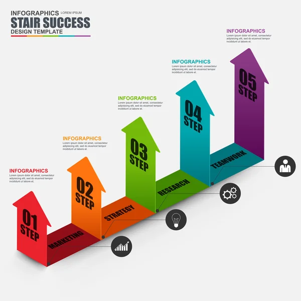 Infographic business isometric arrow vector design template. Can be used for workflow layout, chart, diagram, infographic banner, processes, web design, infographic elements, information infographics. — Stock Vector
