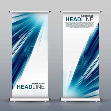 İş broşür afiş afiş tasarım dikey şablon vektör, kapak sunu soyut dalga arka plan, modern yayın x- ve bayrak-banner, dikdörtgen boyutu düzeninde rulo.