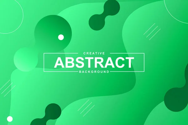 Abstraktes Design Mit Dynamischen Flüssigen Formen Grüner Flüssiger Hintergrund Für — Stockvektor