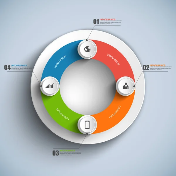 Modelo de design vetorial de infográficos — Vetor de Stock