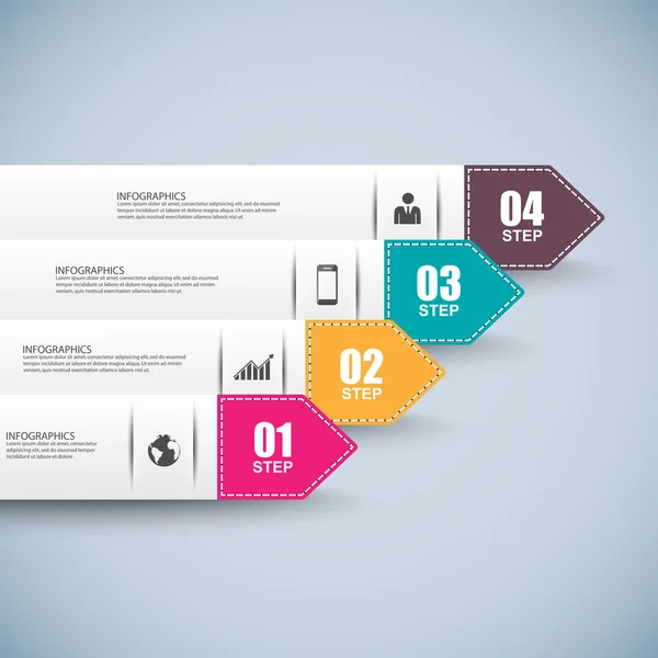 Modelo de design vetorial de infográficos — Vetor de Stock