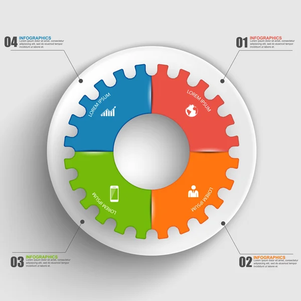 Modello di progettazione vettoriale infografica — Vettoriale Stock