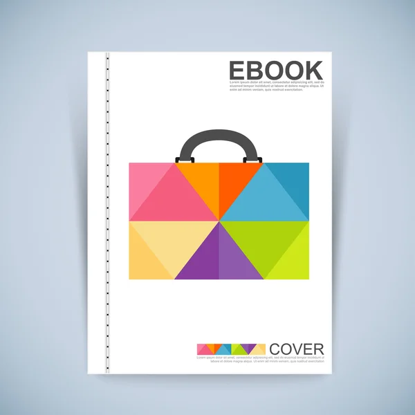 Cover Book Digital Design Minimal Style Template — Stock Vector
