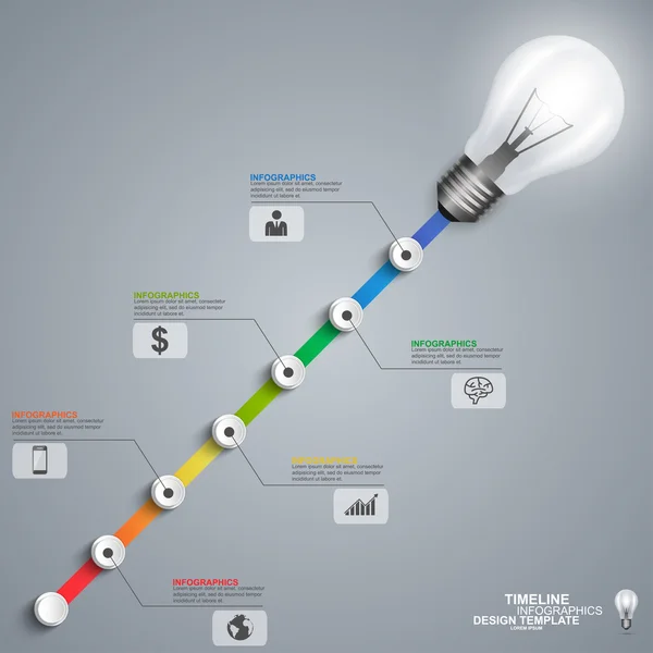 Vektor infographic rapport tidslinje — Stock vektor