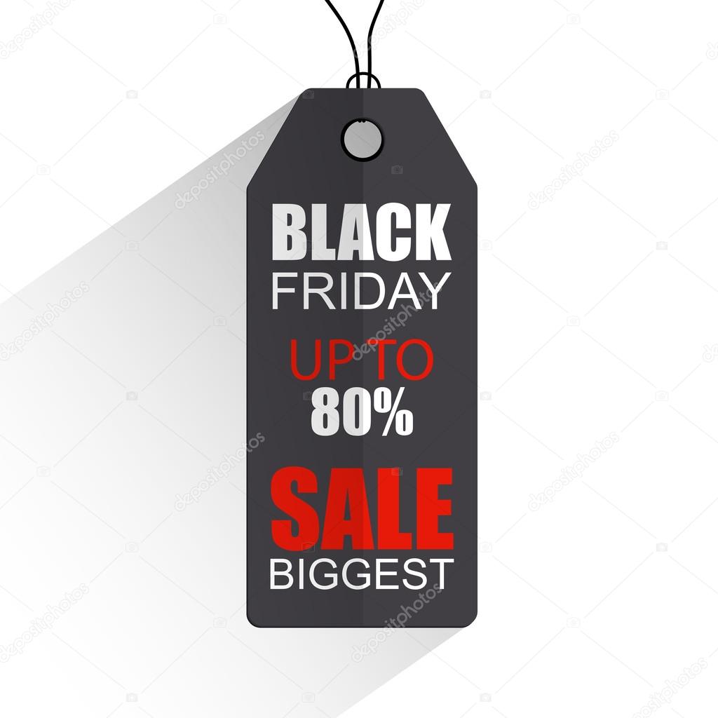 Black Friday sales tag