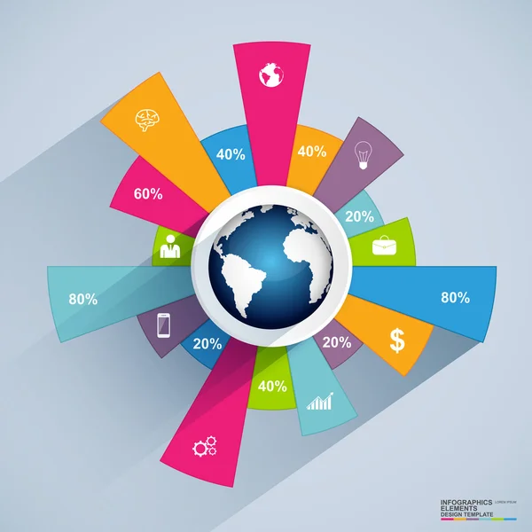 Infografik Diagramm Vektordesign-Vorlage — Stockvektor