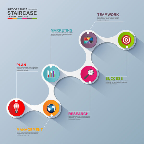 Infographics vector design template