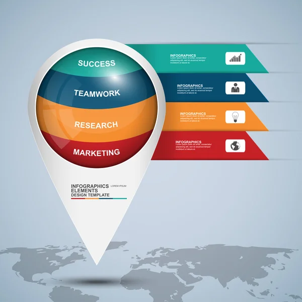 Modelo de design vetorial de infográficos — Vetor de Stock