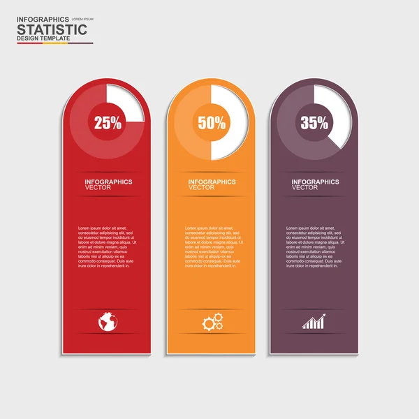 Abstract 3d papier infographic — Stockvector