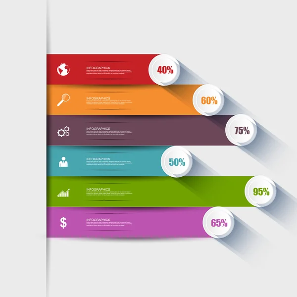 Modèle de conception vectorielle d'infographie — Image vectorielle