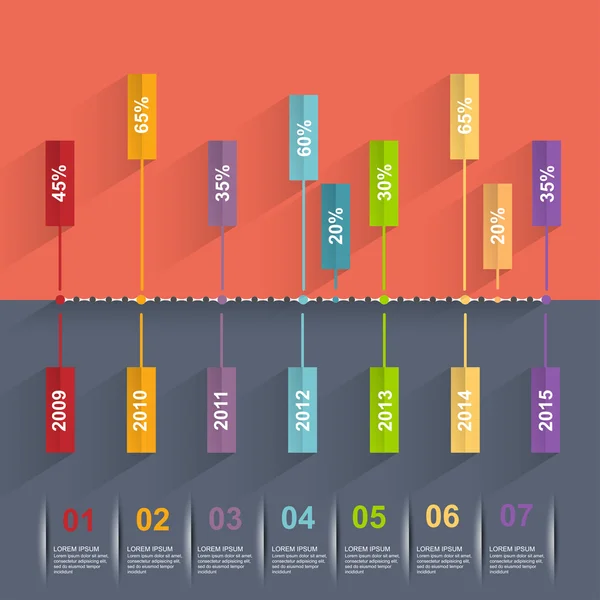 Modello di progettazione vettoriale infografica — Vettoriale Stock