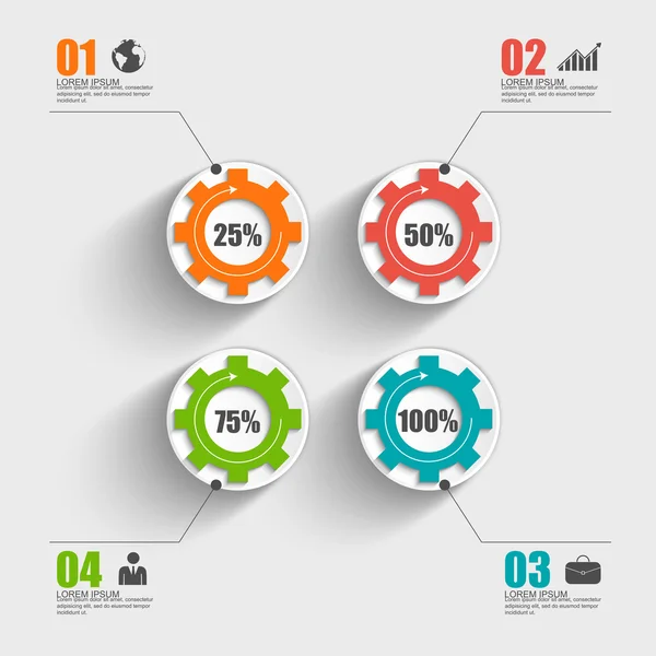 Infographics vektör tasarım şablonu — Stok Vektör