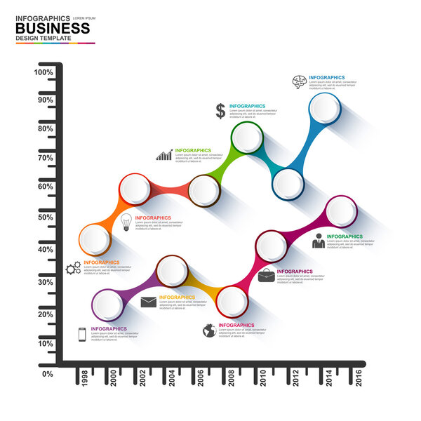 Infographics vector design template