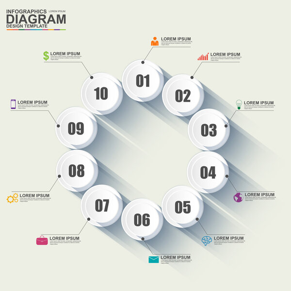 Infographics vector design template