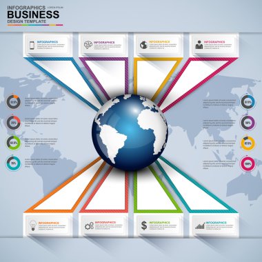 infographics vektör tasarım şablonu
