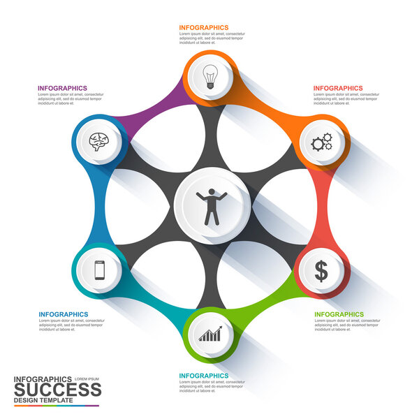Infographics vector design template