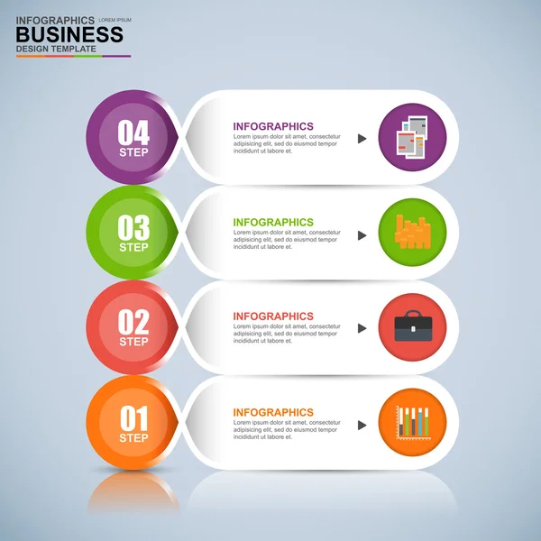 Infografía abstracta del negocio digital 3D — Vector de stock