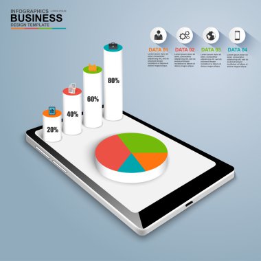 3d izometrik iş Infographic