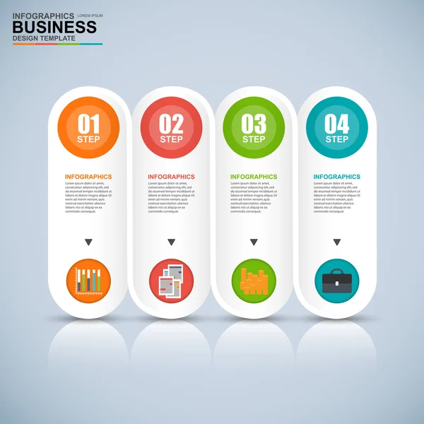 Abstract 3D digital business Infografica — Vettoriale Stock