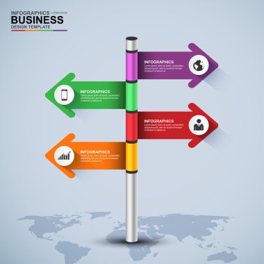 3D tabelasını Infographic tasarım şablonu soyut