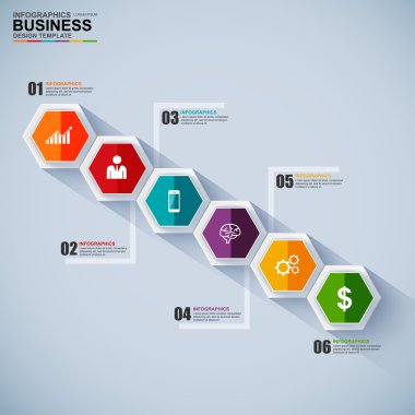 infographics vektör tasarım şablonu