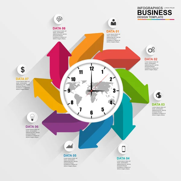 Infographie d'entreprise numérique 3D abstraite — Image vectorielle