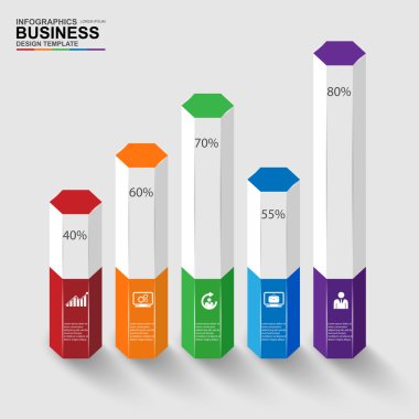 infographics vektör tasarım şablonu