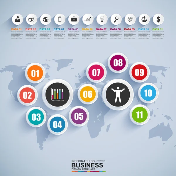 Modèle de conception vectorielle d'infographie — Image vectorielle