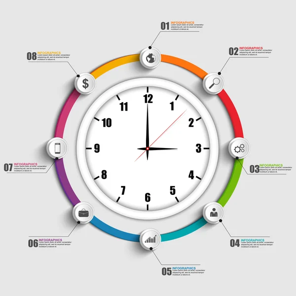 Modèle de conception vectorielle d'infographie — Image vectorielle