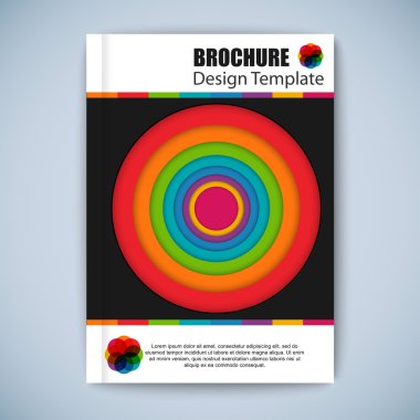 Modern renkli soyut broşür vektör tasarım şablonu