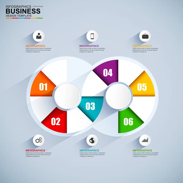 Abstrakt 3d digital affärs tidslinjen infographic — Stock vektor