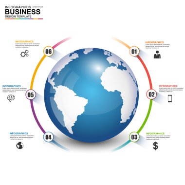 infographics vektör tasarım şablonu