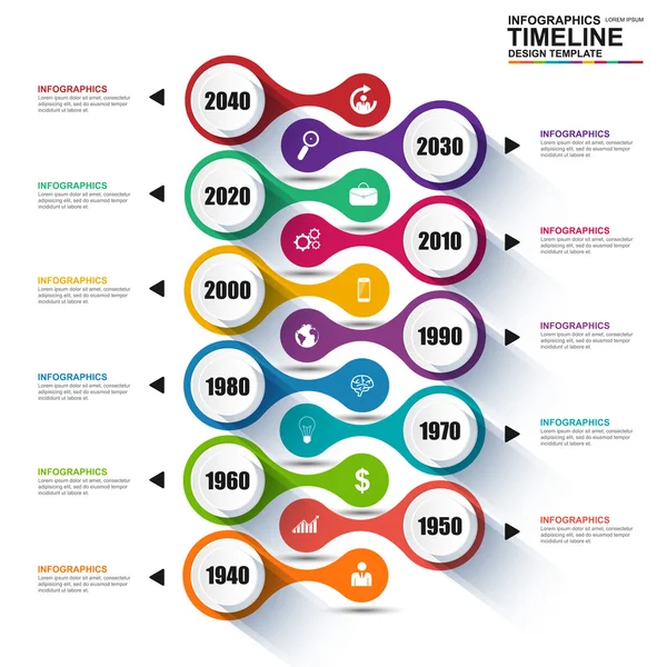 Infographics vektör tasarım şablonu — Stok Vektör